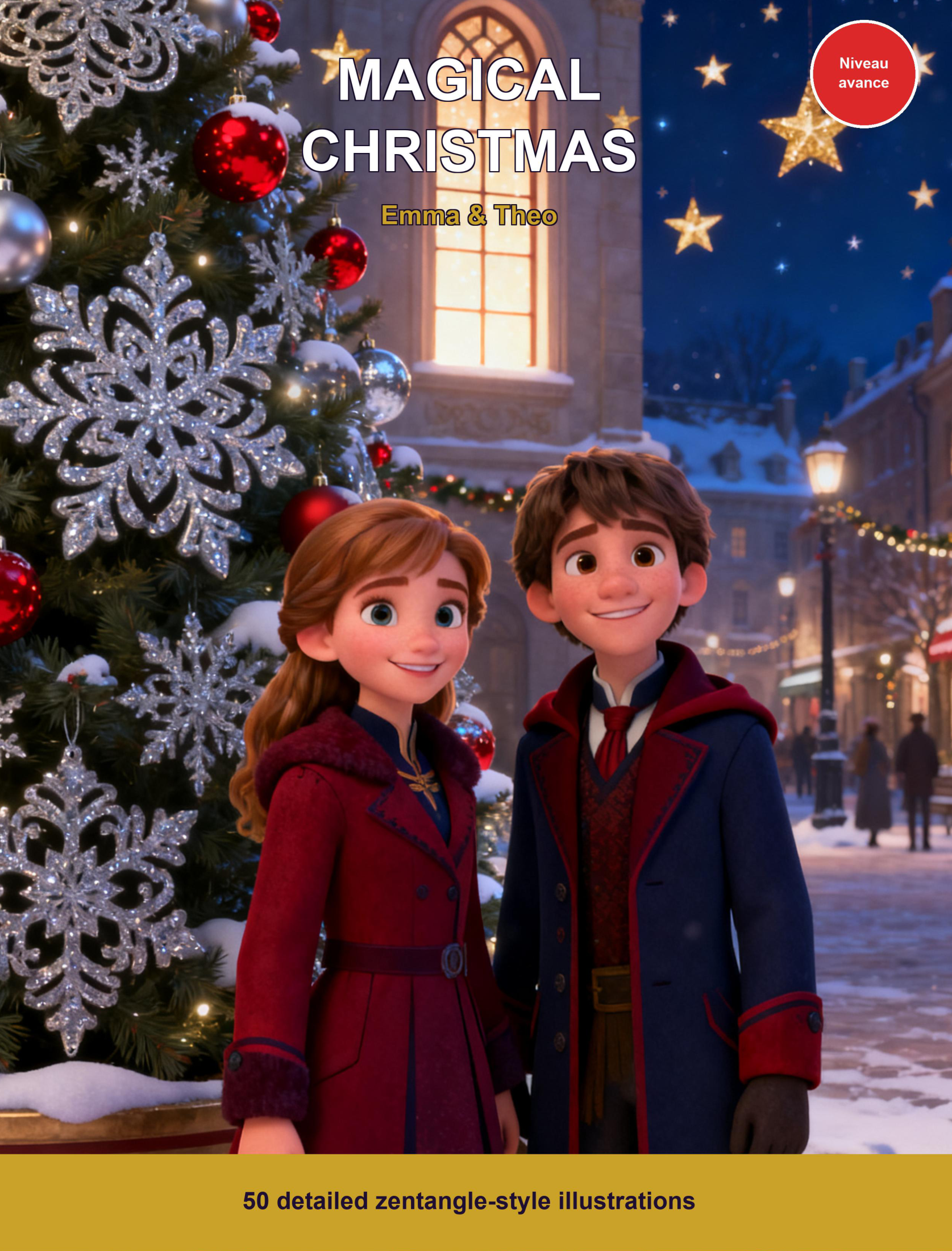 Cover of the A Magical Christmas coloring book, ages 10-12