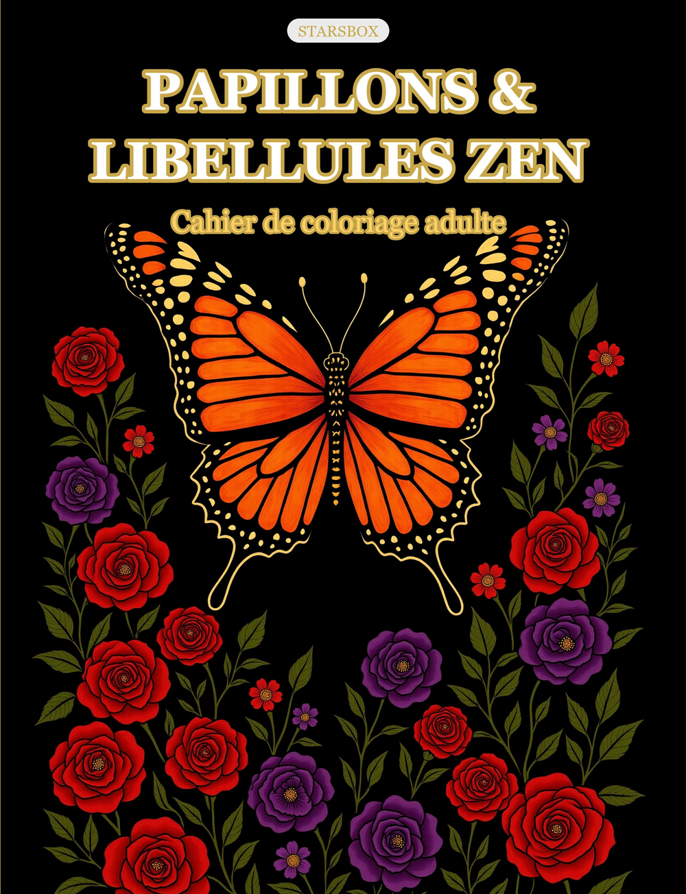 Couverture du cahier de coloriage adulte Papillons & Libellules Zen