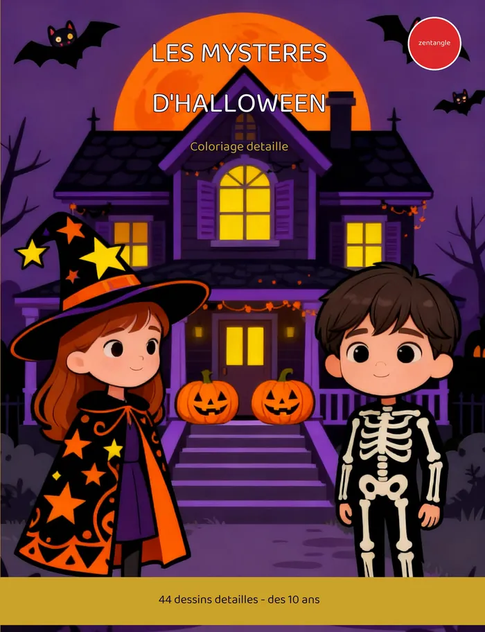 Couverture : Halloween facon Zentangle