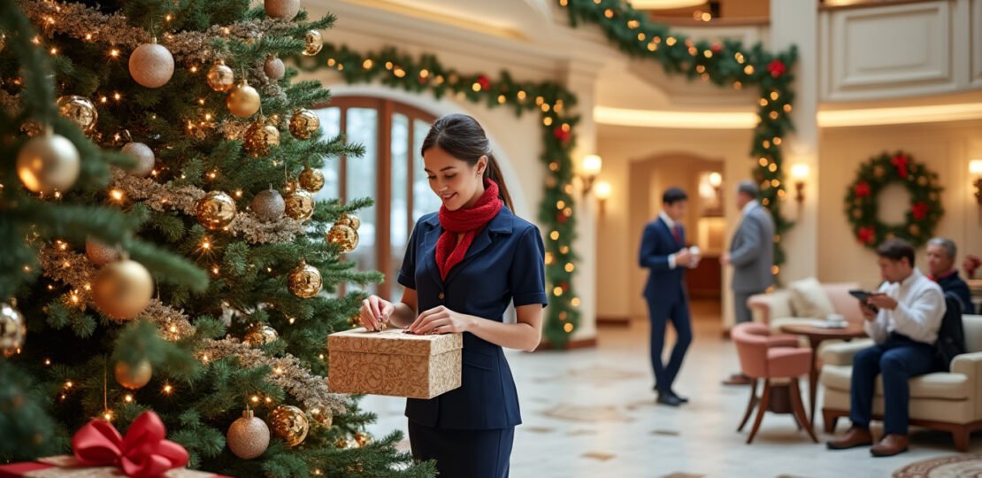 When to take down Christmas decorations in hotels