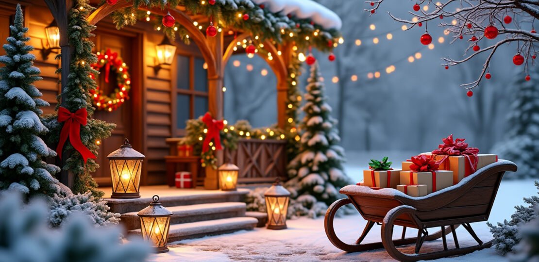 Enhancing outdoor spaces with Christmas decorations