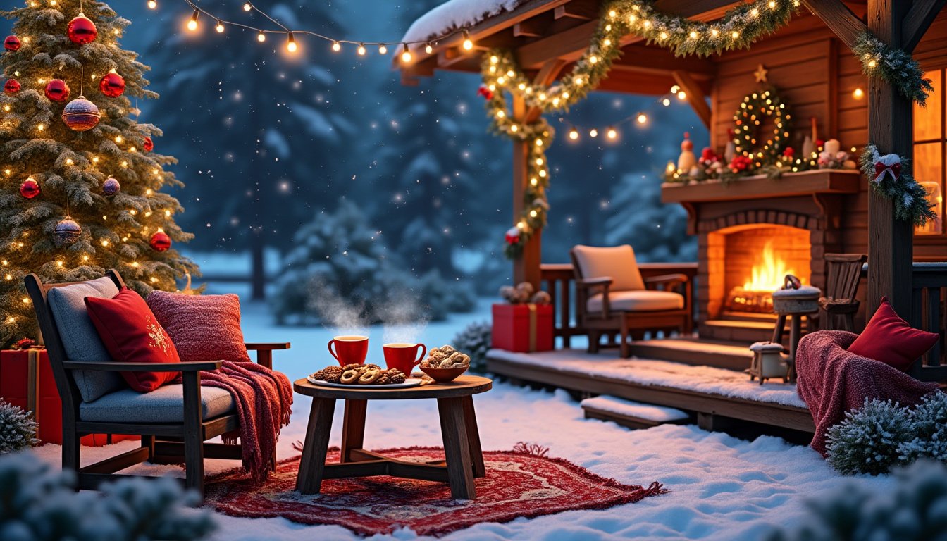 discover essential tips and creative ideas to transform your outdoor space into a warm and inviting christmas haven. from twinkling lights to festive decorations, learn how to create the perfect cozy atmosphere for outdoor gatherings this holiday season.