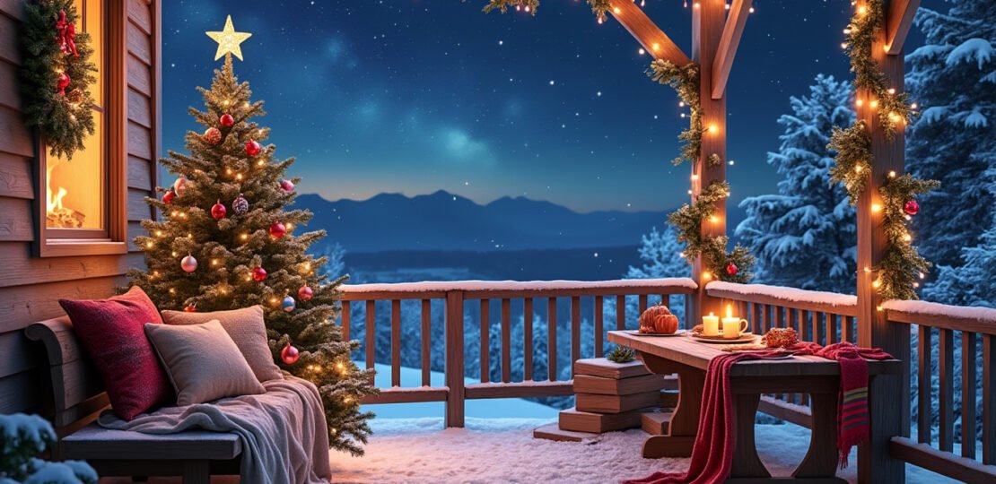 How to create a cozy outdoor Christmas atmosphere