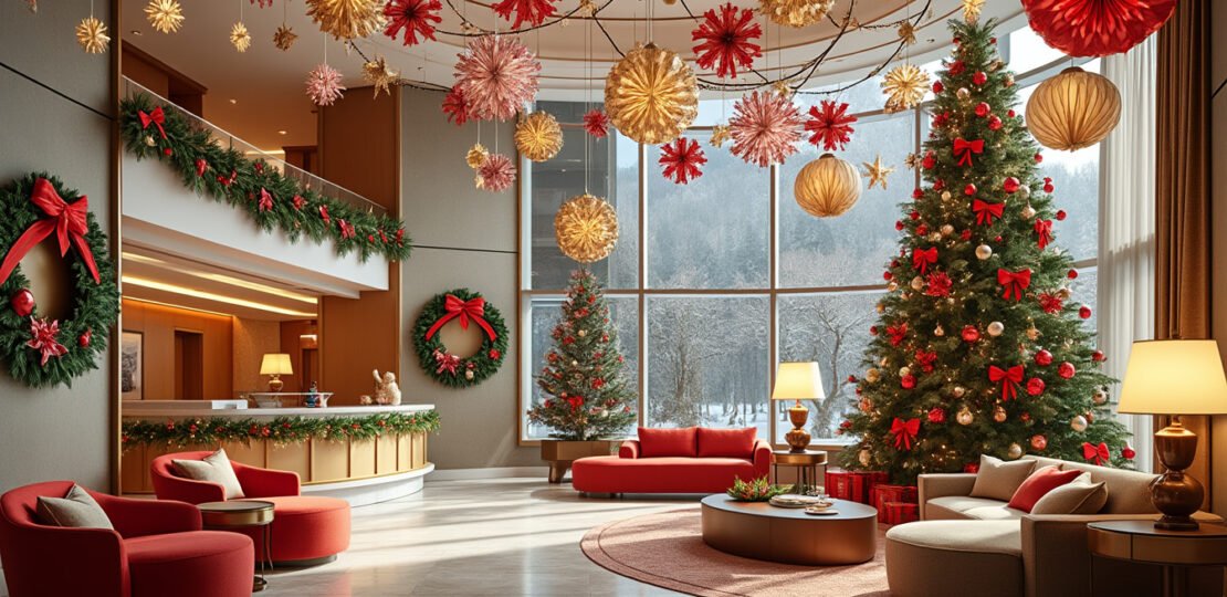 Inspirations de décorations de Noël en papier pour les espaces communs de votre hôtel