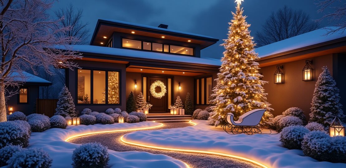 Modern trends in outdoor Christmas decorations