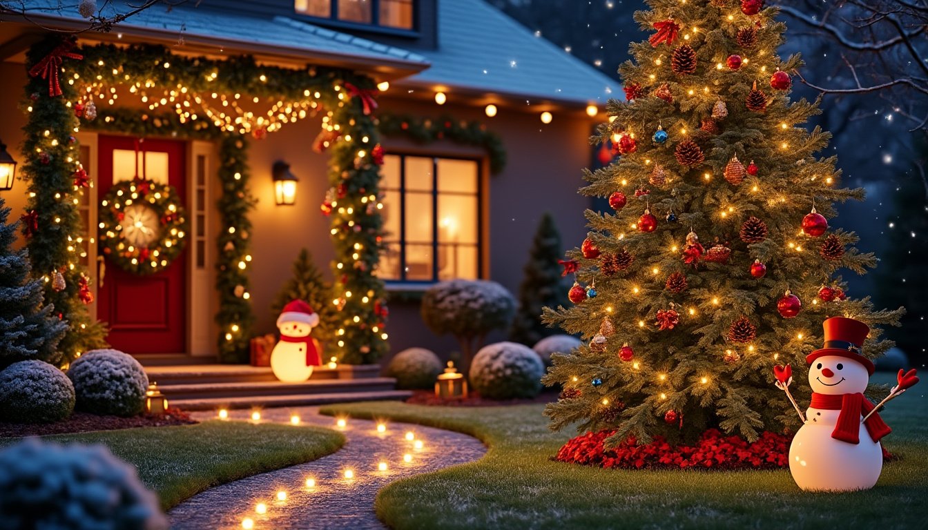 discover the must-have outdoor holiday decorations for this season to elevate your festive spirit! from twinkling lights to charming ornaments, find the perfect accents to transform your home into a winter wonderland.