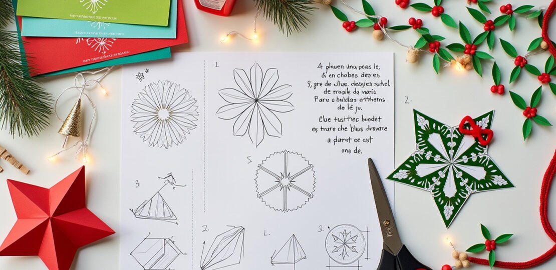 Tutoriel pour des décorations de Noël en papier à utiliser dans votre établissement