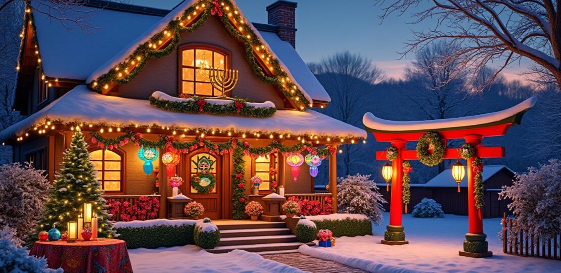 Cultural influences on outdoor christmas decoration