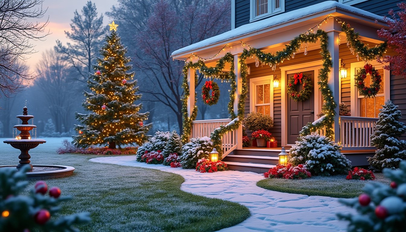 transform your outdoor space into a winter wonderland this holiday season with our expert landscaping tips. discover creative ideas for a dazzling christmas display that will impress your neighbors and bring festive cheer to your home.