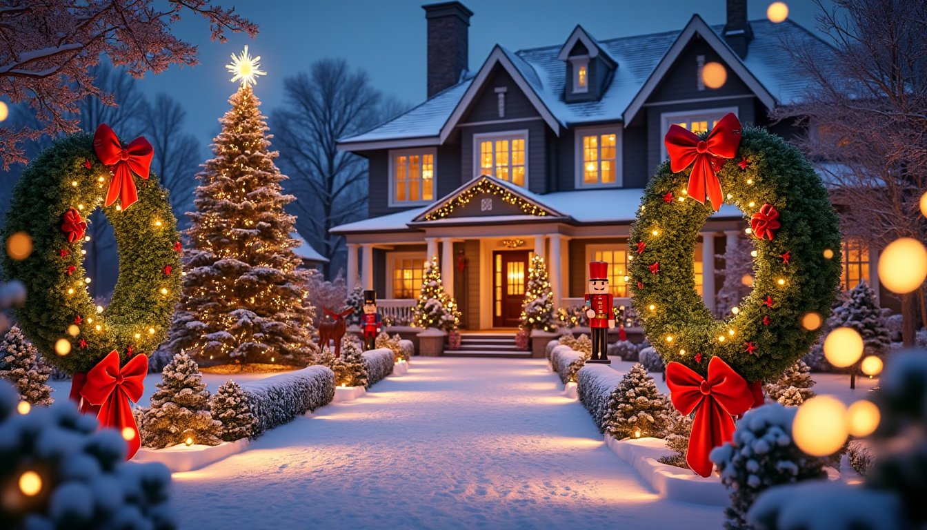 transform your large property into a winter wonderland with our stunning outdoor christmas decorations. discover elegant lighting, festive displays, and unique ornaments that will create a magical holiday atmosphere for your home and impress your guests.