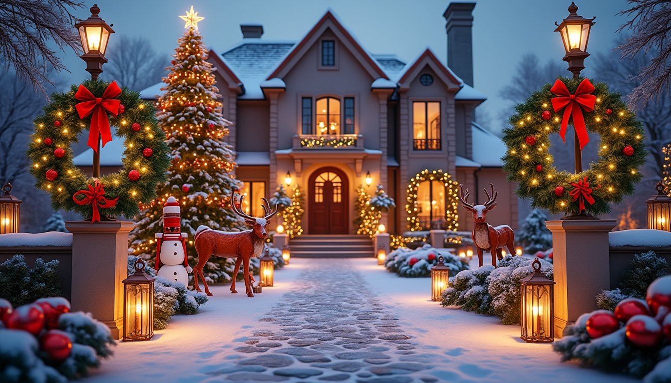 transform your large property into a winter wonderland with our stunning outdoor christmas decorations. discover festive lighting, elegant displays, and unique adornments that will captivate your guests and spread holiday cheer throughout your estate.