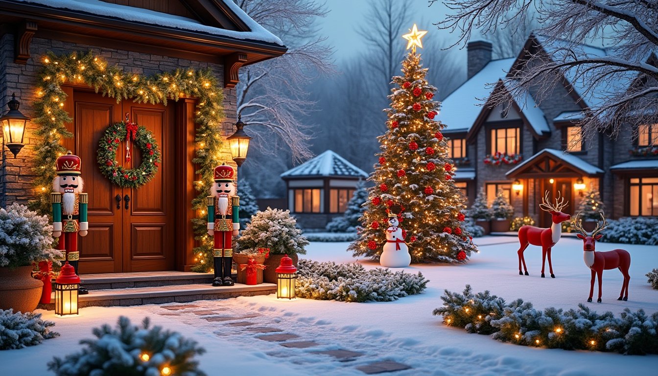 transform your large property into a winter wonderland with our stunning outdoor christmas decorations. discover elegant lights, festive ornaments, and unique displays that will captivate guests and create a magical holiday atmosphere.