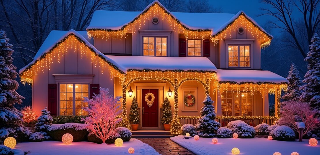 The art of layering outdoor christmas lights